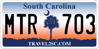 SC license plate MTR703