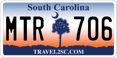 SC license plate MTR706