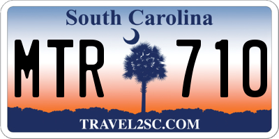 SC license plate MTR710