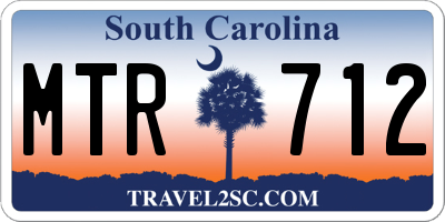SC license plate MTR712