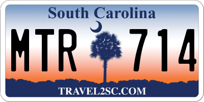 SC license plate MTR714