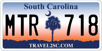 SC license plate MTR718
