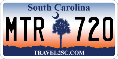 SC license plate MTR720