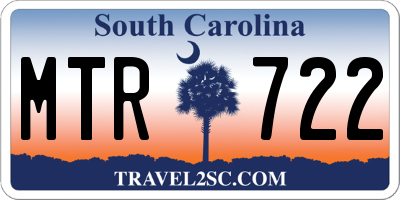 SC license plate MTR722