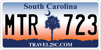 SC license plate MTR723