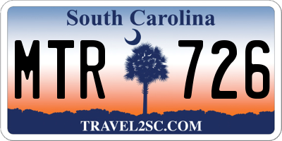 SC license plate MTR726