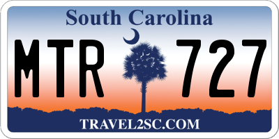 SC license plate MTR727