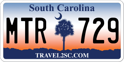SC license plate MTR729