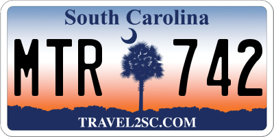 SC license plate MTR742