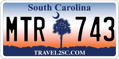 SC license plate MTR743