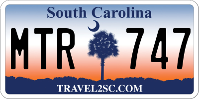 SC license plate MTR747