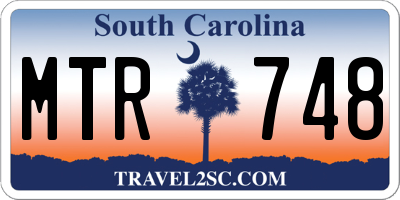 SC license plate MTR748