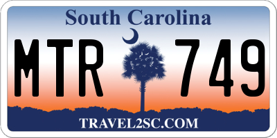 SC license plate MTR749