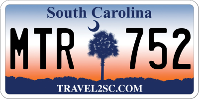 SC license plate MTR752