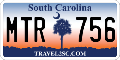 SC license plate MTR756