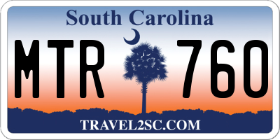 SC license plate MTR760