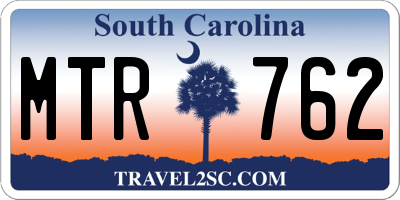 SC license plate MTR762
