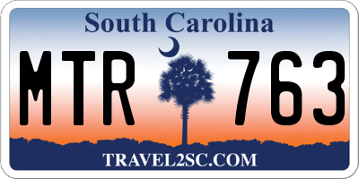SC license plate MTR763