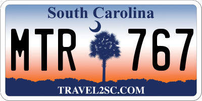SC license plate MTR767