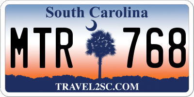 SC license plate MTR768