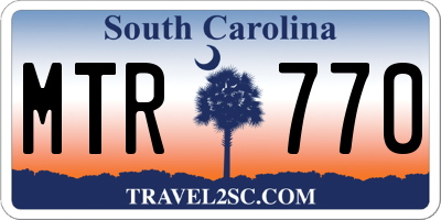 SC license plate MTR770