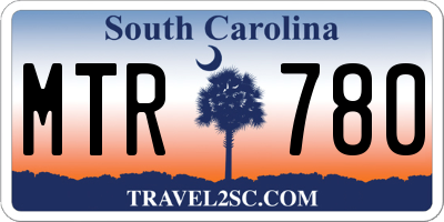 SC license plate MTR780