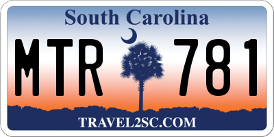 SC license plate MTR781