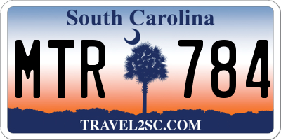 SC license plate MTR784