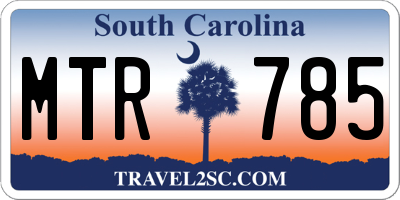 SC license plate MTR785