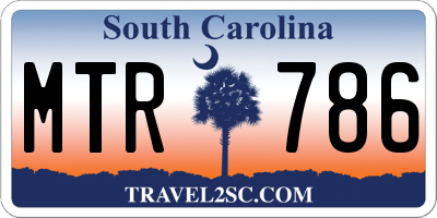 SC license plate MTR786