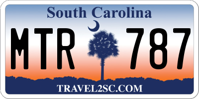 SC license plate MTR787