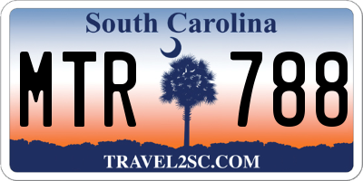 SC license plate MTR788