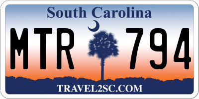 SC license plate MTR794