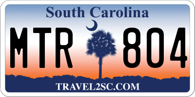 SC license plate MTR804