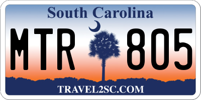 SC license plate MTR805