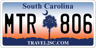 SC license plate MTR806