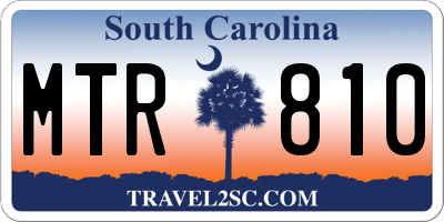 SC license plate MTR810