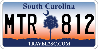 SC license plate MTR812