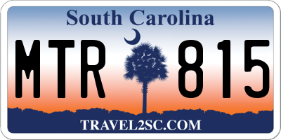 SC license plate MTR815