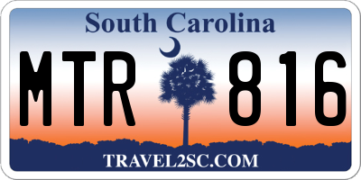 SC license plate MTR816