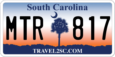 SC license plate MTR817