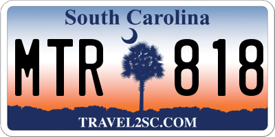 SC license plate MTR818