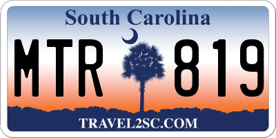 SC license plate MTR819