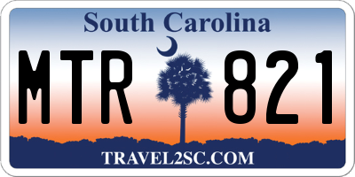 SC license plate MTR821