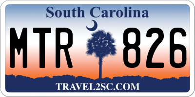SC license plate MTR826