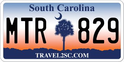 SC license plate MTR829