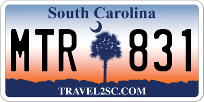 SC license plate MTR831