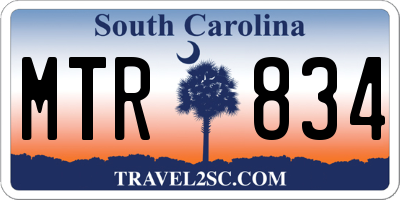 SC license plate MTR834