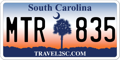SC license plate MTR835