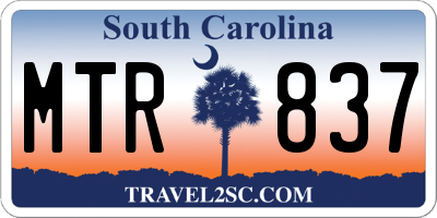 SC license plate MTR837